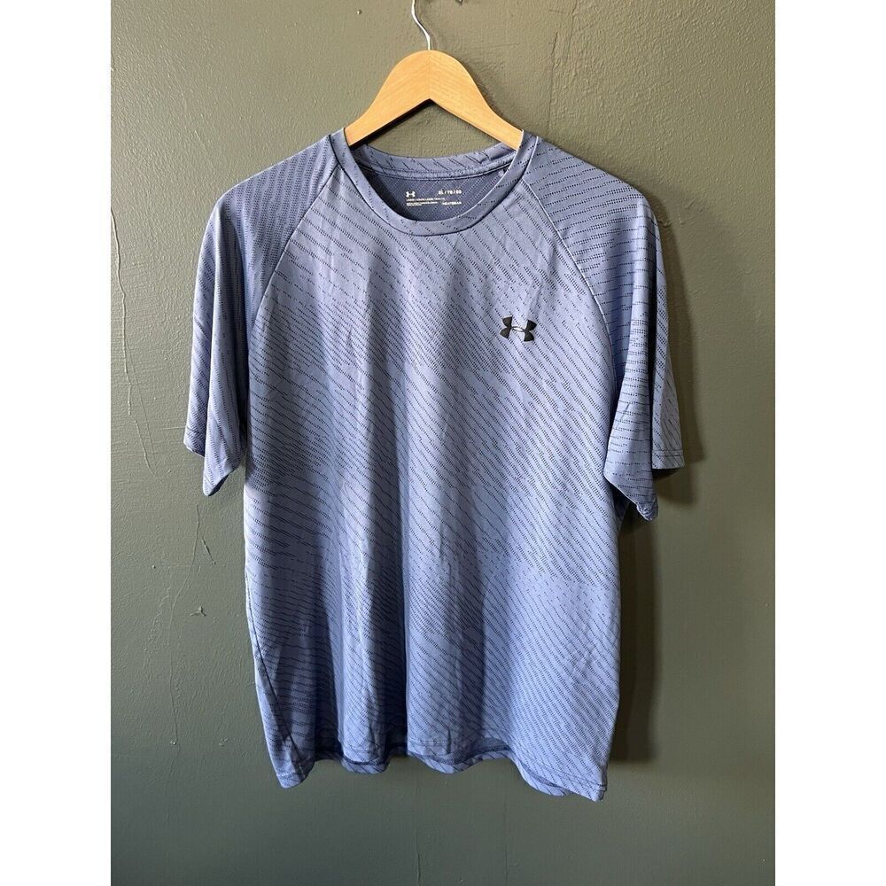 Under Armour Mens Blue Short Sleeve Athletic T-shirt Size XL Breathable
